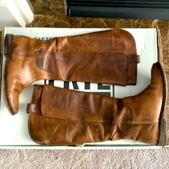 Brown Frye tall riding boots - Picture 1 of 3